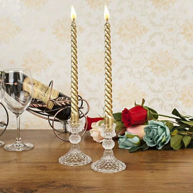 Candle Holders Glass Candlestick Household Base wosk romantyczny stół jadalny Kreatywny dom