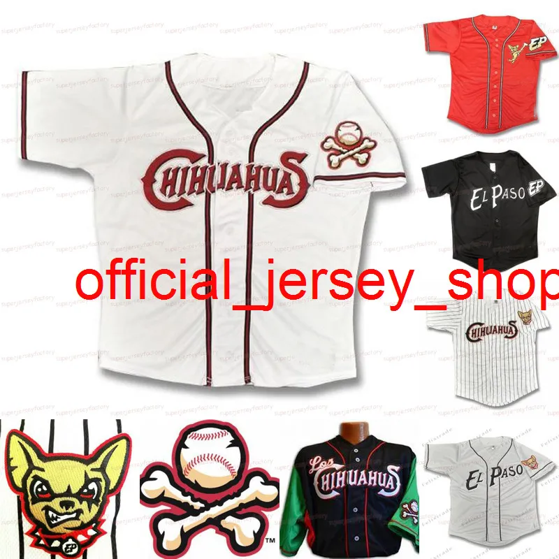 Custom El Paso Chihuahuas Jersey Home Road Howling Dog Mexico Baseball