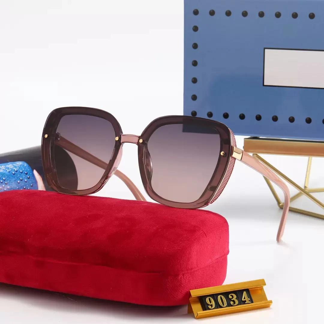 Kadın Güneş Gözlüğü Tasarımcı Lüks Güneş Gözlüğü UV400 Anti-UV Tam Çerçeve Gözlük Reçine Lensler Antireflection Digonation Fotokromik Sunglass Gözlükler
