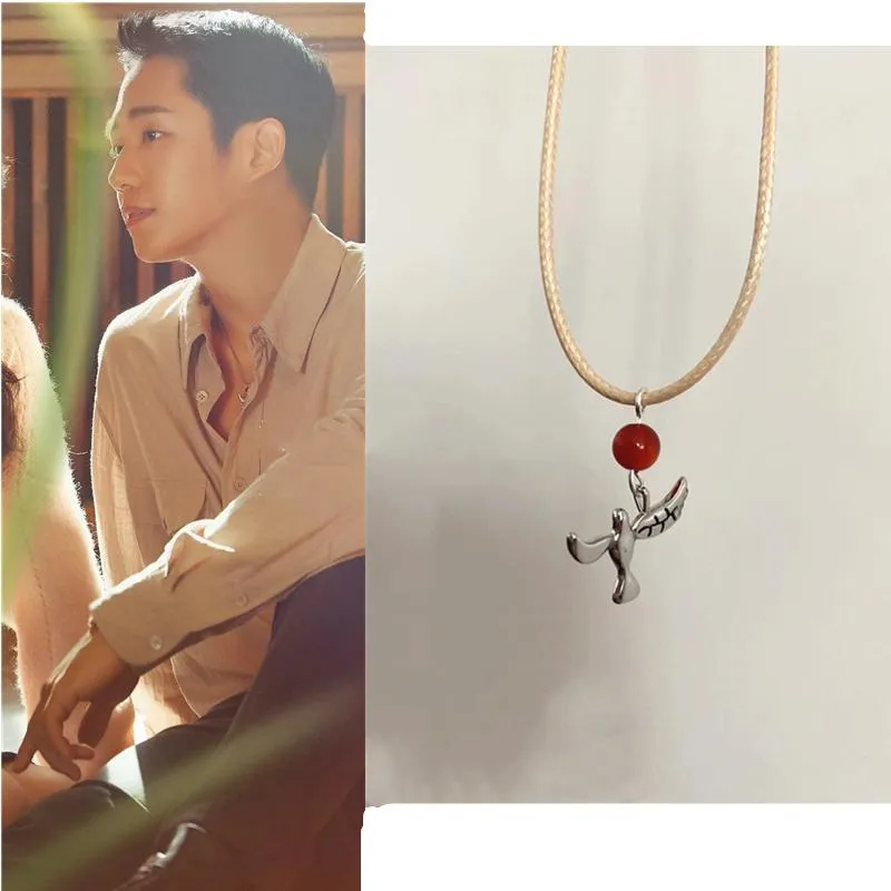 Kedjor 925silver Snowdrop Same Jung Hae In Pigeon Korean Drama Necklace 2022 Lucky Keyvicle Chain For Men Kvinnor GiftChains