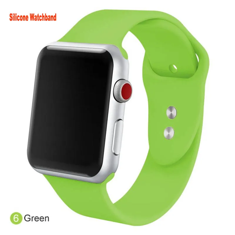 Tiras para a banda de relógio Apple 44mm 40mm 38mm 42mm 45mm 41mm Silicone Smartwatch WatchBand Sport Bracelet Iwatch 7 2 1 3 4 5 6 SE