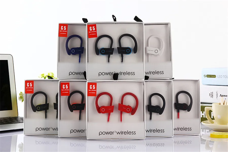 Bluetooth Sports In-Ear Earphones Trådlösa hörlurar Ear Hook Sport Standard Konfiguration G5 Headset Neckband Earbuds 88 32