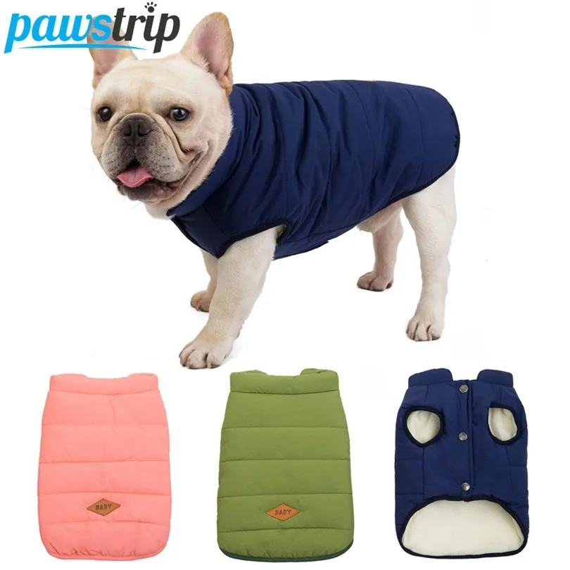 Warme winter Franse bulldog pug chihuahua huisdier puppy kleren kleine jas kleding voor hond down jas t200101