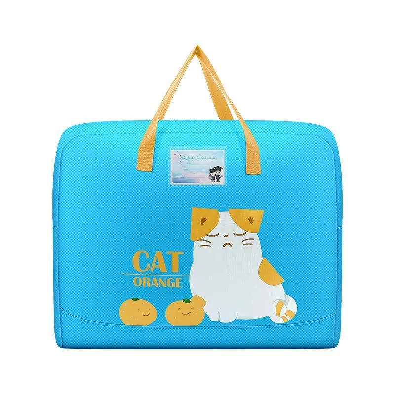 Quilt storage bag cartoon portable water-repellent and moisture-proof children`s sorting clothes moving bags 3 sizes