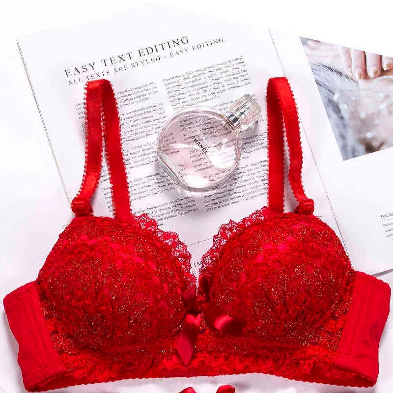 New Arrival Women Push Up Wireless Lace Bra Top Women Plus Size