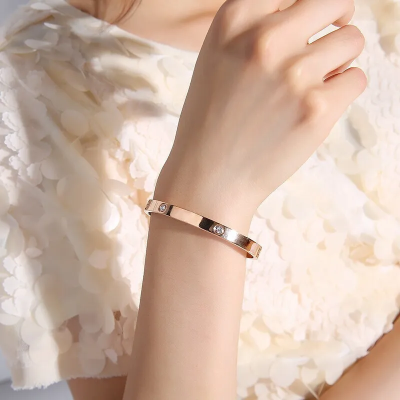 Love Braceletes Cjeweler Carti pulsera brazalete diseñador para mujeres joyas de diamantes oro plata acero inoxidable nunca se desvanecen amado