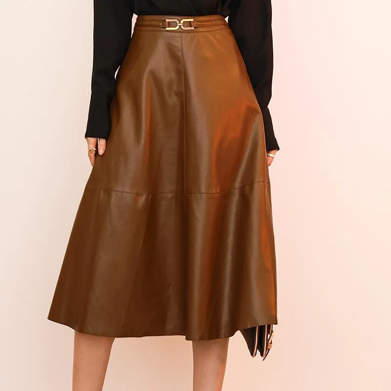 Leave A Message Faux Leather Skirt • Impressions Online Boutique