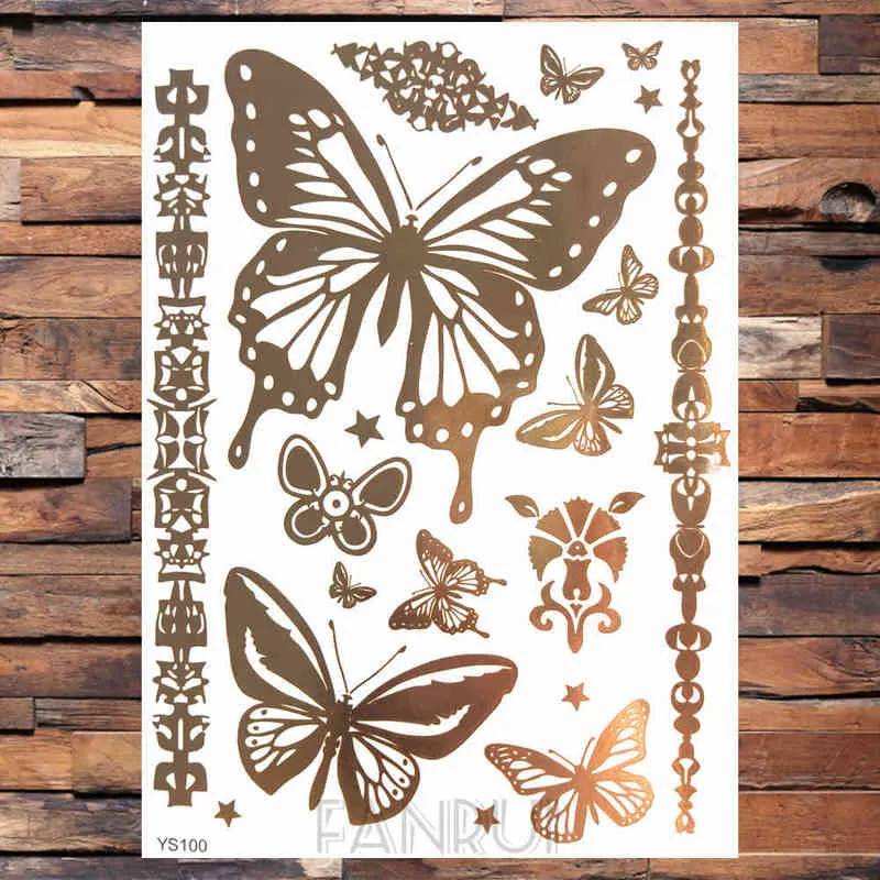 Tatouages Temporaires Papillons Flash - Autocollants étanches - Lot Multicolore Petit Format
