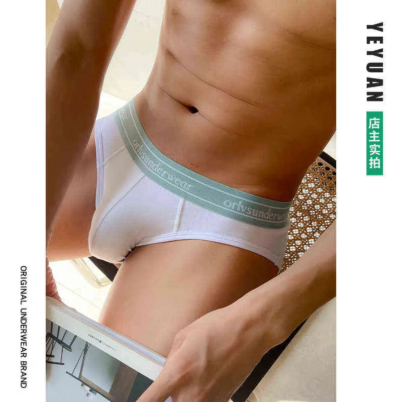 100% Cotton Low Waist White Mens Gay Briefs Sexy Man Penis