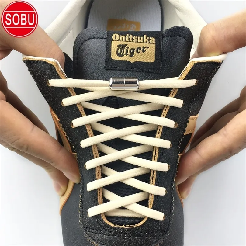 1PAIR TIE SHOELACES Yuvarlak Elastik Ayakkabı Dantelleri Çocuklar ve Yetişkin Spor Ayakkabıları Ayakkulları Hızlı Tembel Danteller 21 Renk Yapılar 220713