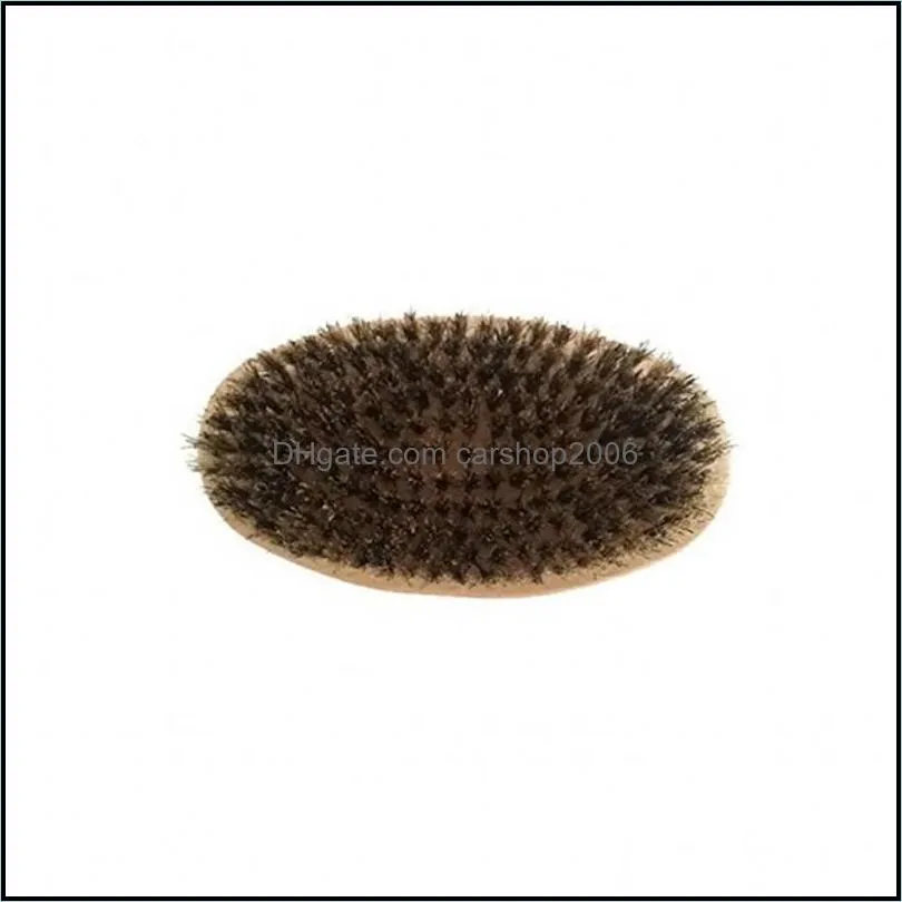 Bamboo Beard Brush Boar Bristles Wooden Oval Facial Cleaning Men Grooming No Handle Hair Brushes High Quality 4 8zc G2