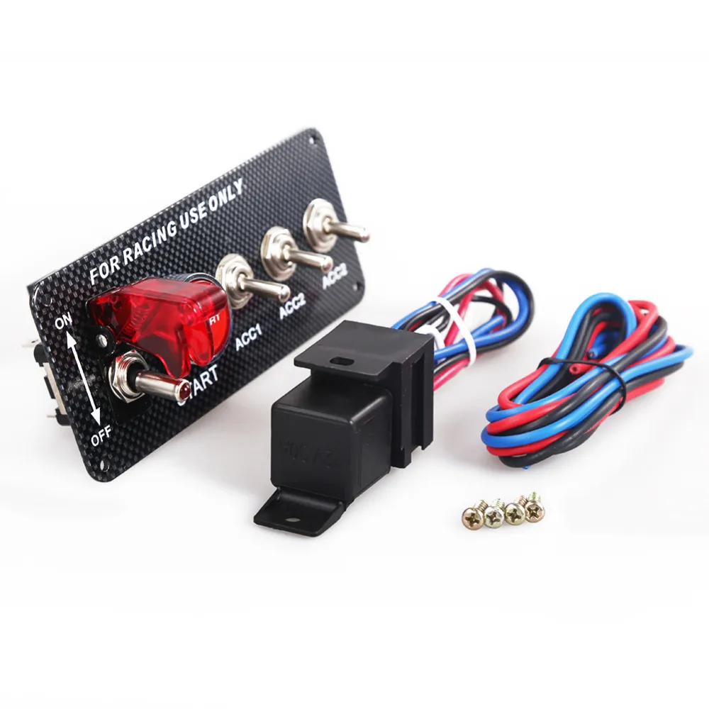 5 In 1 Racing Car Ignition Switched On Panel With 12V Start/Push Button ...