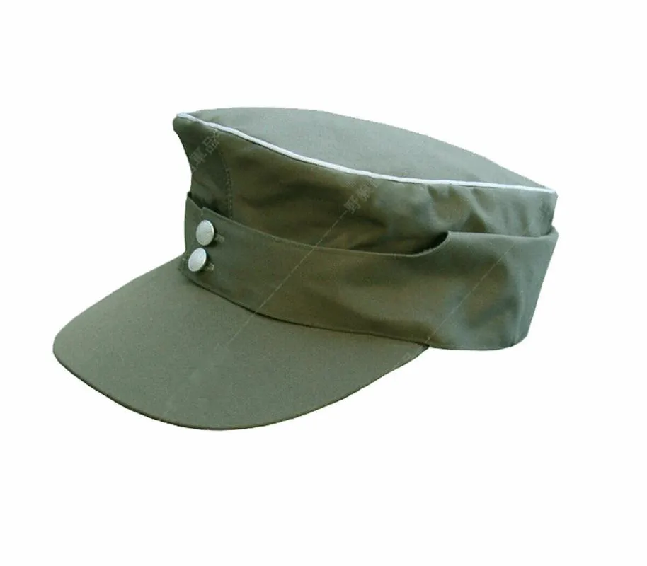 Berets German WWII M43 Офицеры летняя полевая шапка Green Reproduction военный магазин 5605101berets