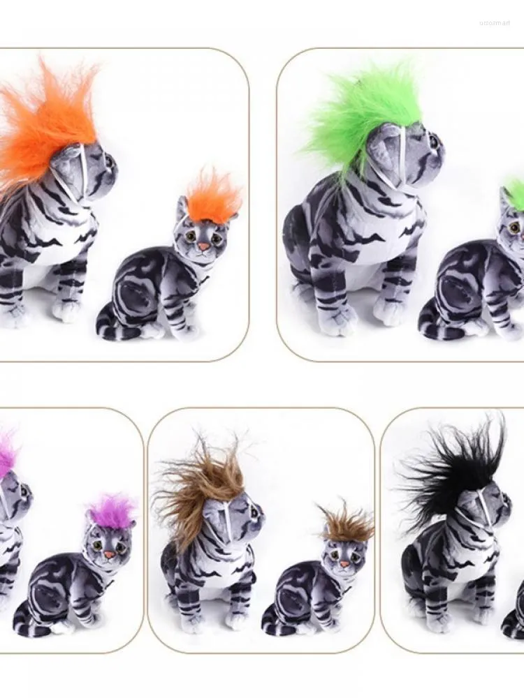 Cat Costumes 2022 Grappige Pet Halloween Hoofdtooien Kleed Hair Hoofddress Dog aan