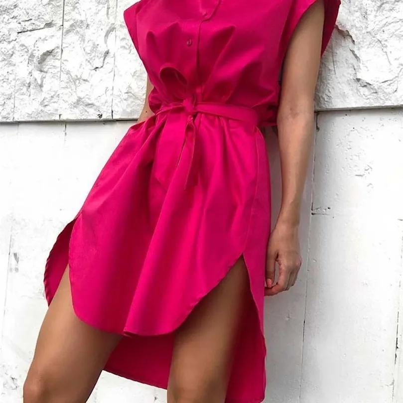 Clacive Fashion Pink Sleeveless Womens Shirt Summer Lapel Singlebreasted Blouse Ladies Elegant Slim Top Female Clothing 220704