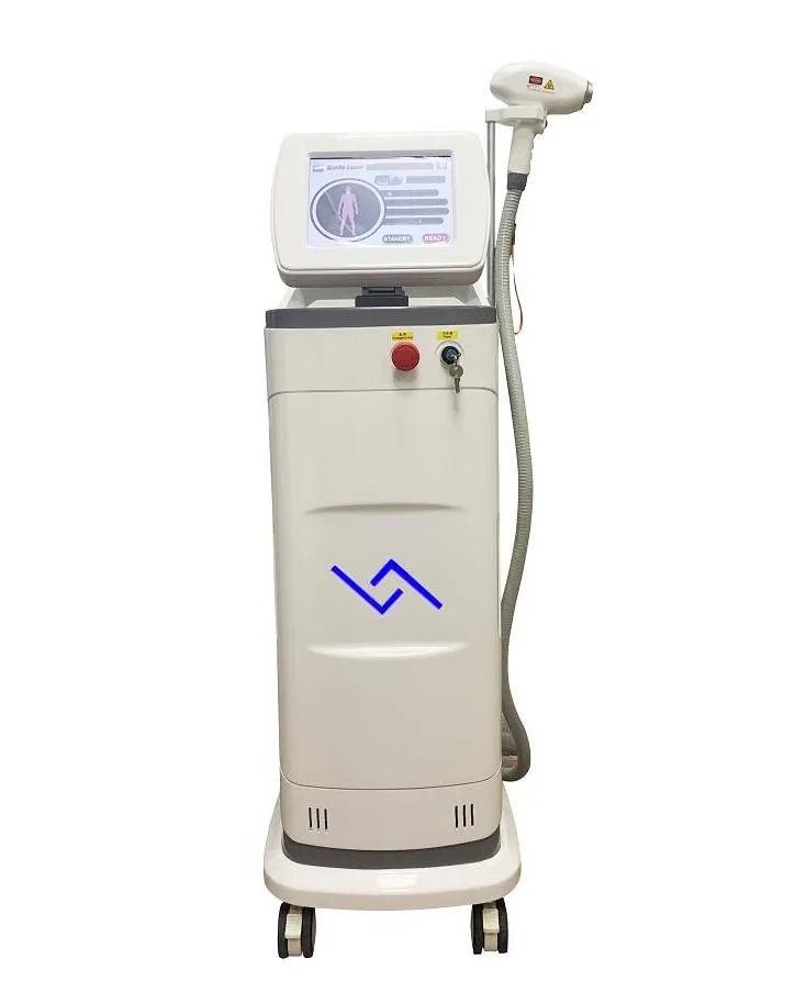 808 1064 755 nm Alemanha Importou Zipp 3 Diodo de comprimento de onda Diodo Laser Máquina de remoção permanente de cabelo permanente diretamente para todas as peles com forte sistema de resfriamento