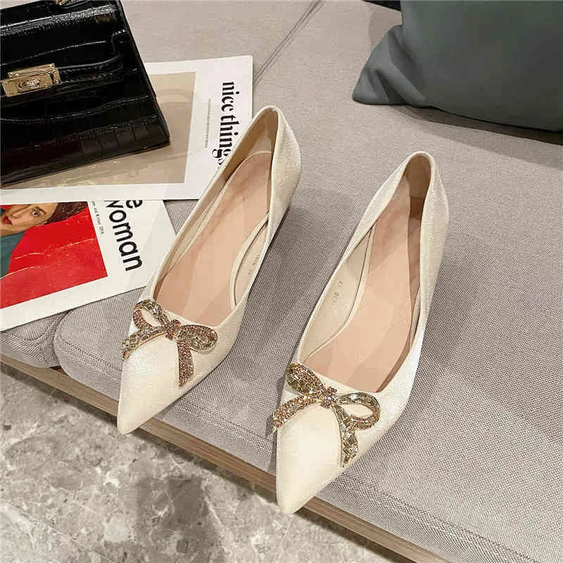 Dress Shoes designer French high heels women`s 2021 new autumn style thin pointed head versatile temperament medium shallow mouth single shoes autumnBC1M