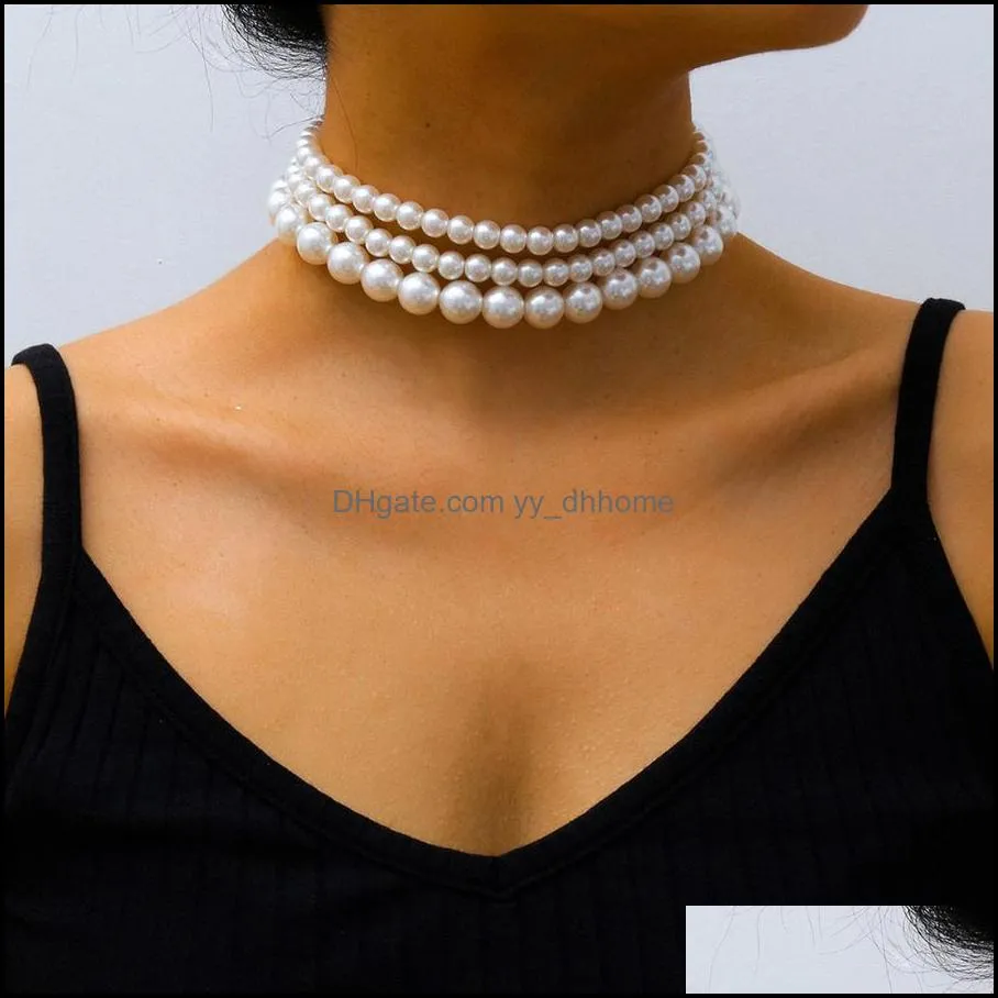 Beaded Necklaces Bohemian High-end Atmosphere Pearl Multilayer Elegant Clavicle Chain Simple Fashion Personality Creative Pearls Necklace Jewelry High