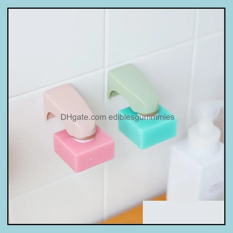 High Quality Magnetic Soap Holder Prevent Rust Dispenser Adhesion Wall Attachment Dishes Bathroom Soap Dishes Convenient Magnet