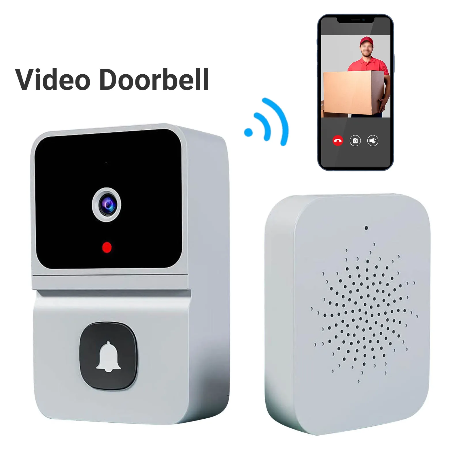 Mini Smart Wireless Video Doorled Cameras Wi -Fi Home Digital Visual Intercom приложение удаленное мобильное телефон Push -уведомление швейцарская камера домашней безопасности Z30