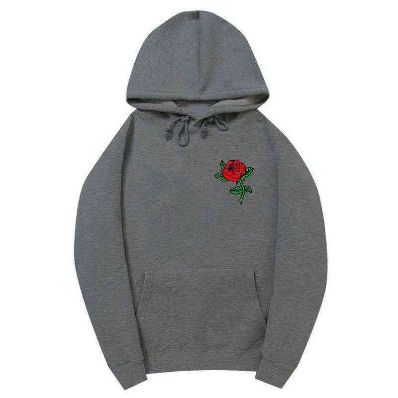 Hip Hop Hoodies Sweatshirt Fashion Rose Flower Print Winter Hoody Streetwear Casual Pullover Male Female Sudaderas Quality Tops (9)