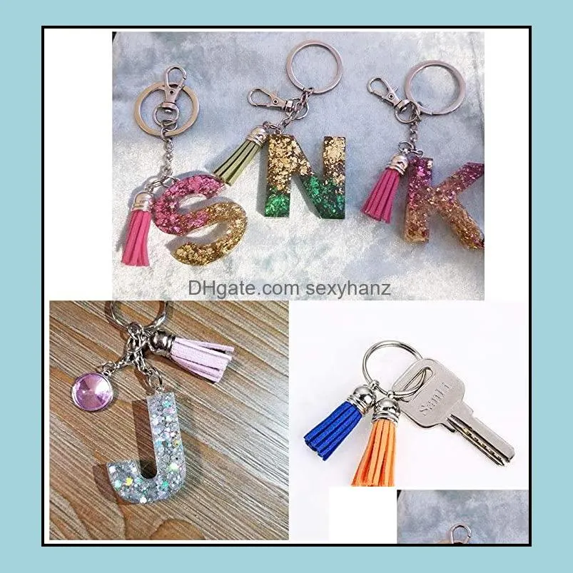 120 pieces colorful tassels keychain bulk leather tassel pendants earrings for diy key rings craft supplies free dhl q389fz