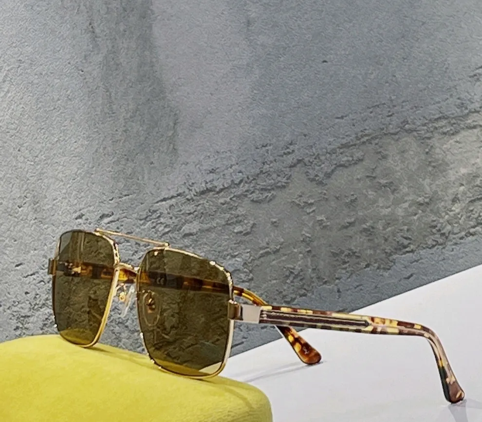 Sommer Quadrat Pilot Sonnenbrille Gold Gelb Lenes Männer Sonnenbrille gafa de sol Männer Fashion Shades UV400 Schutz Brillen Mit fall