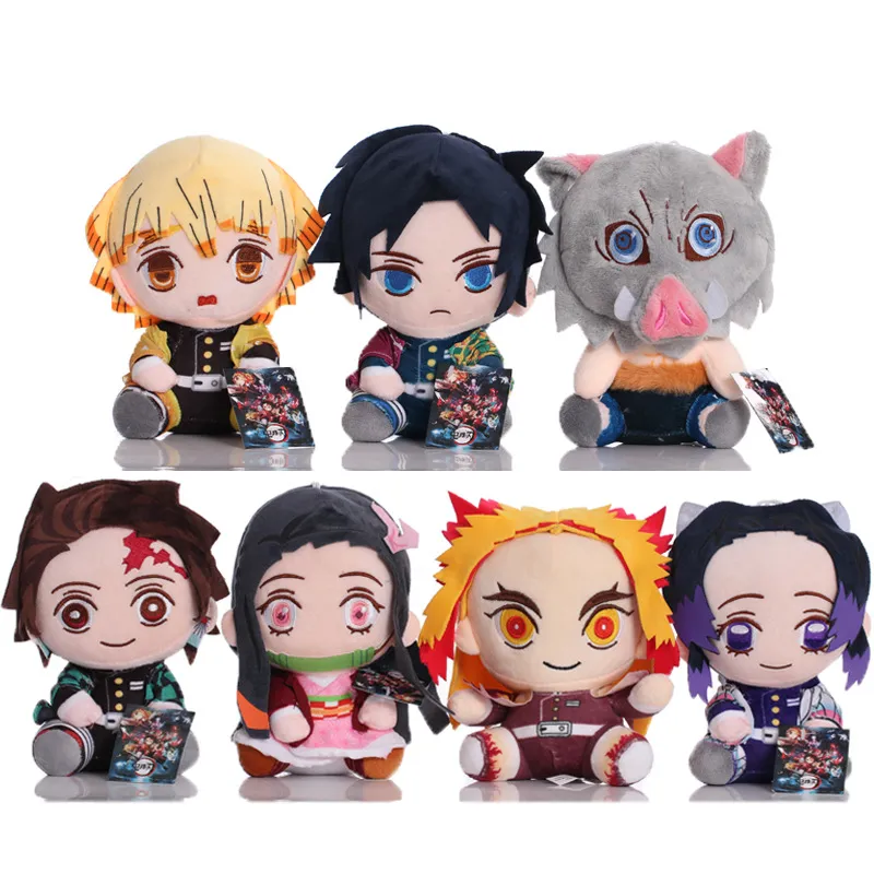 Demon Slayer Plush toy caricature Charcoal Jirang You beans my wife good Yi to help Tomioka yongyong doll