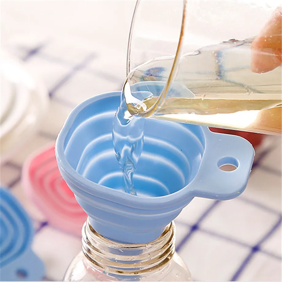 Entonnoir pliable TPR petite trémie remplissage ustensile outil de cuisson lave-vaisselle huile liquide Gadgets de cuisine sans BPA