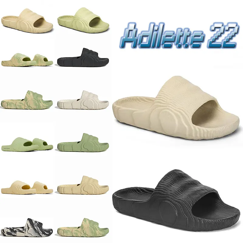 New chegada homens homens designers chinelos adilette 22 slides de verão sandálias de moda preto deserto areia magia magia masculino externo de sapatos internos não deslizamentos