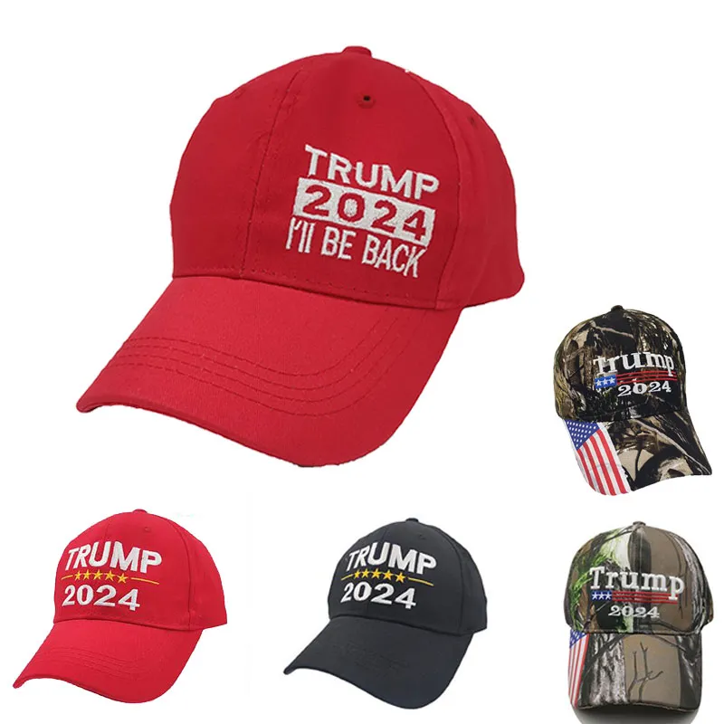 2024 Donald Trump Cap Embroidered Baseball Hat Presidential Election Sport Hats Adjustable Sunhat Adults Men Women Universal Best quality