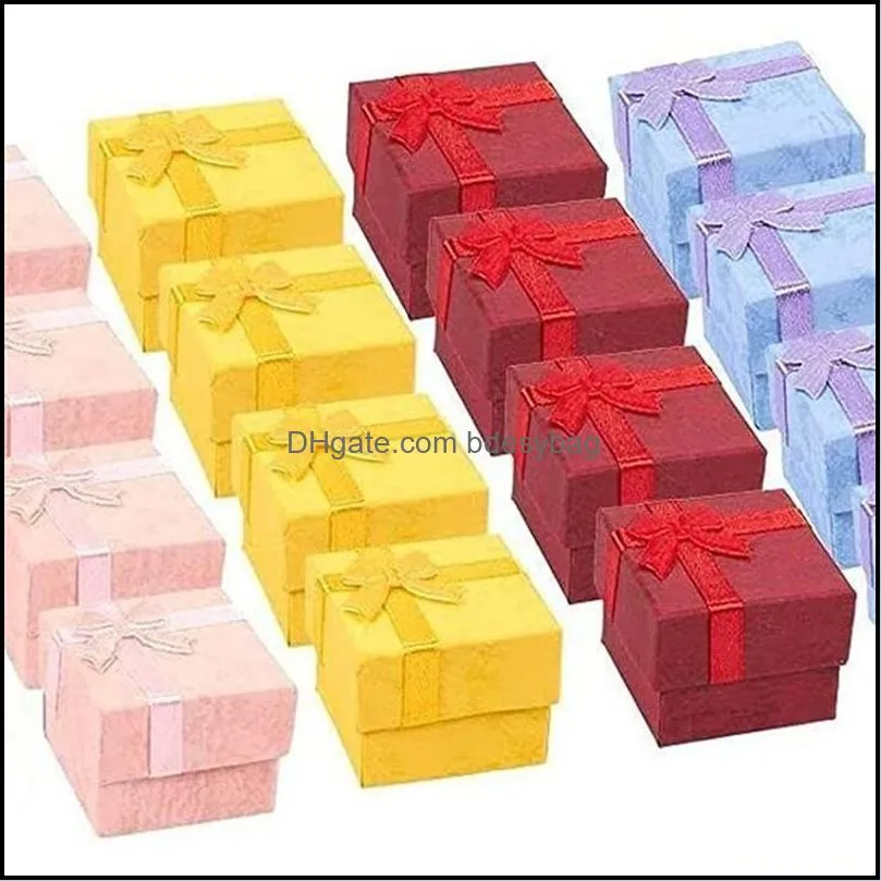 Jewelry Boxes Packaging Display Gifts Box Cardboard Ring Earrings Jewellery Storage Case For Anniversaries Birthdays Drop Delivery 2021 Al