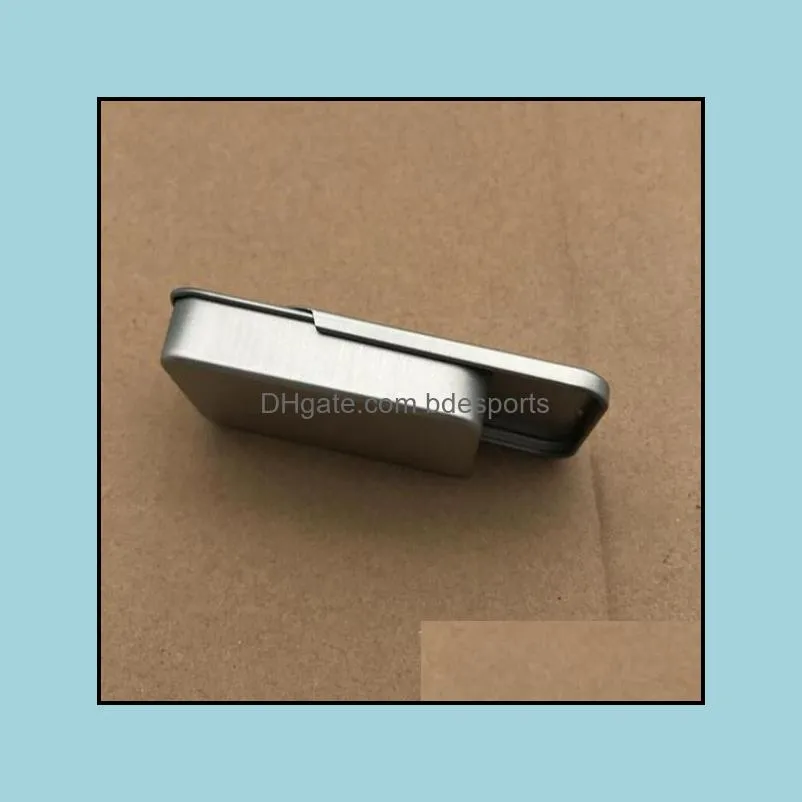 Plain silver color slide top tin box,rectangle candy usb box case container Wholesale