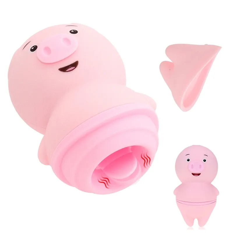Sex Toy Massager y Pig Clitoris Licking Sucking Vibrator for Woman Clit Nipple Sucker Stimulator Blowjob Fast Orgasm Toys Adult Erotic Goods