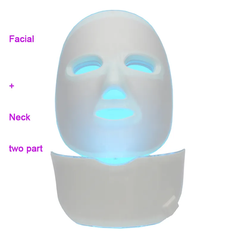 Maschera LED Photon Face Neck: cura dell'acne, ringiovanimento della pelle, terapia schiarente - Uso domestico professionale