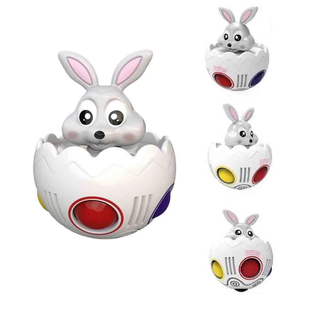 Juguetes de Pascua Fidget Press Rainbow Ball Bunny Eggs Stress Reliever Push Its Bubble Relief Gift Juguetes para niños