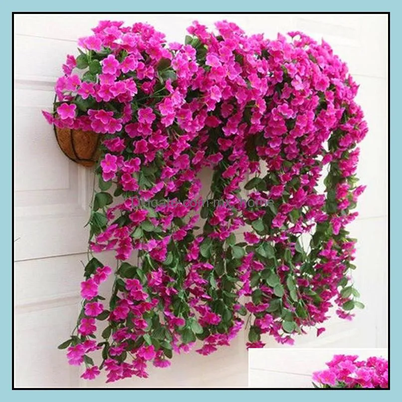 Fleurs décoratives couronnes fournitures de fête de fête maison jardin Orc fausse fleur tenture murale panier décoration de mariage Simation artificielle C