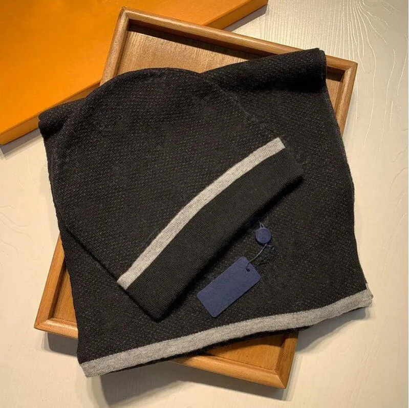 New designer men's Beanie scarf set luxury hat knitted hat ski scarf mask Unisex winter outdoor fashion set 2-piece Beanies