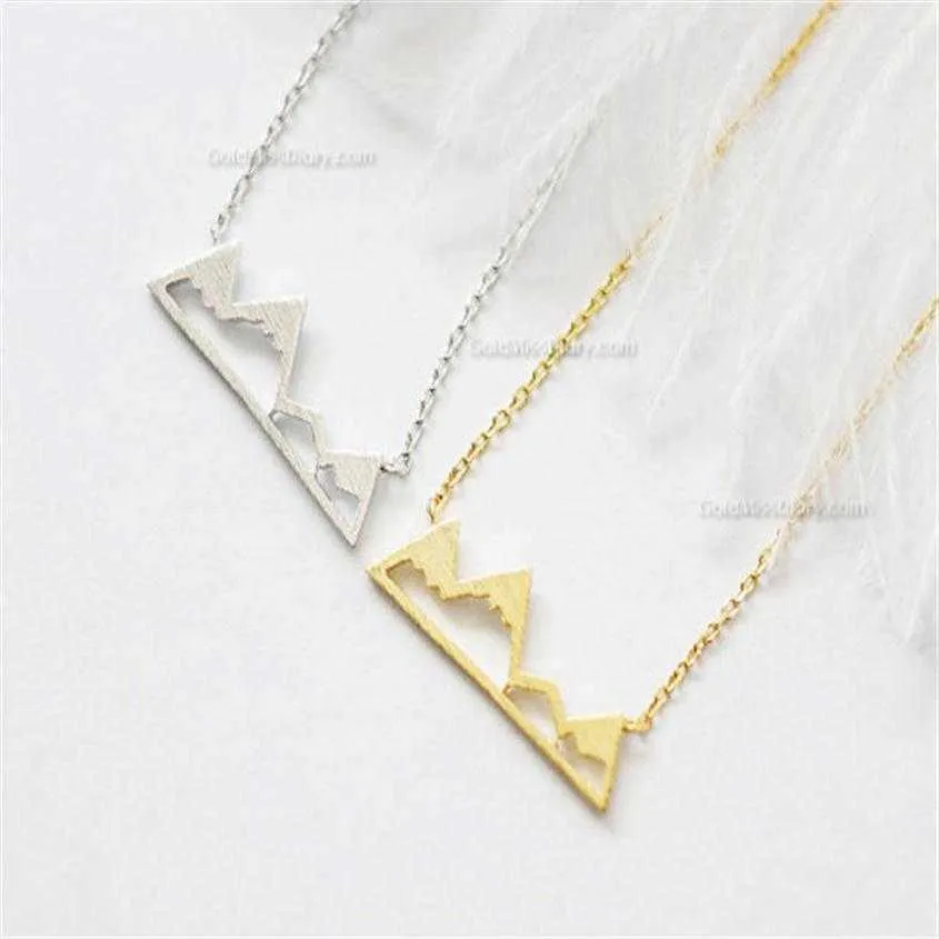 Cute 30PCS Snowy Mountain Top Range Necklaces Simple Modern Minimalist Necklace Nature Paris Landscape Necklace for Women257s