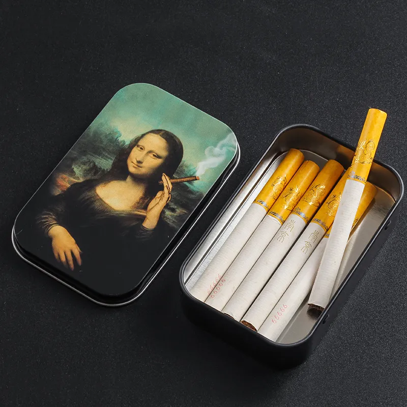 2022 Creative Pitarette Case Nashedded Tobacco Box 20 Sticks Ręcznie kołysane pudełko przenośne pudełka