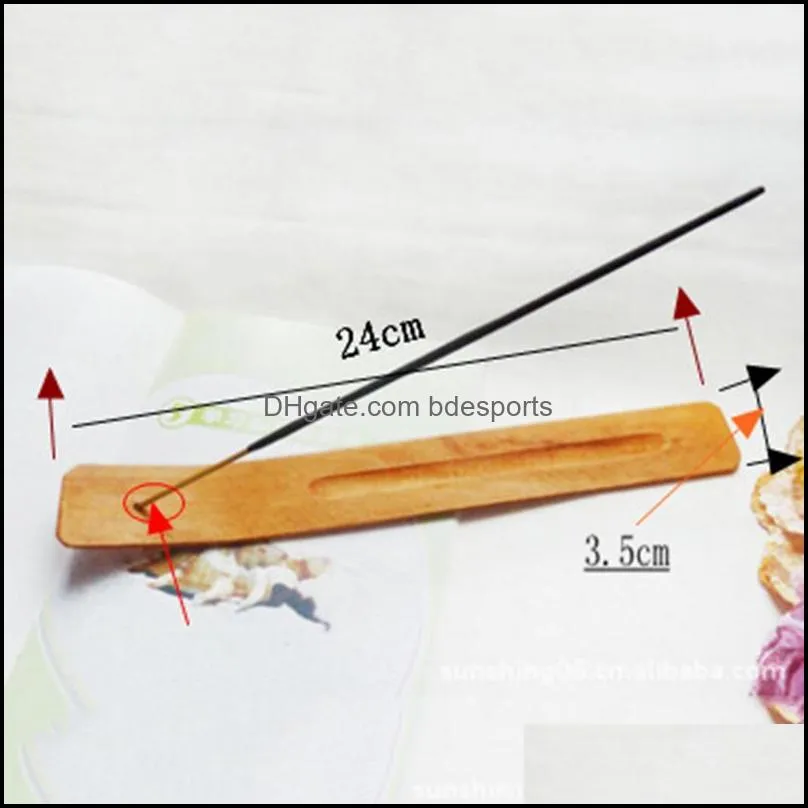 Natural Wooden Incense Stick Holder Fragrance Lamps Ash Catcher Burner Holders Home Decoration Censer Tool Pine Wood Tray