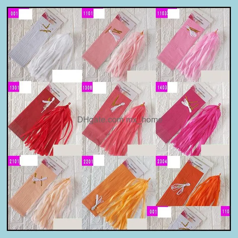 the paper tassel garland fringe wedding birthday decoration fashion party decor backdrop banner balloons tails gender reveal gifts