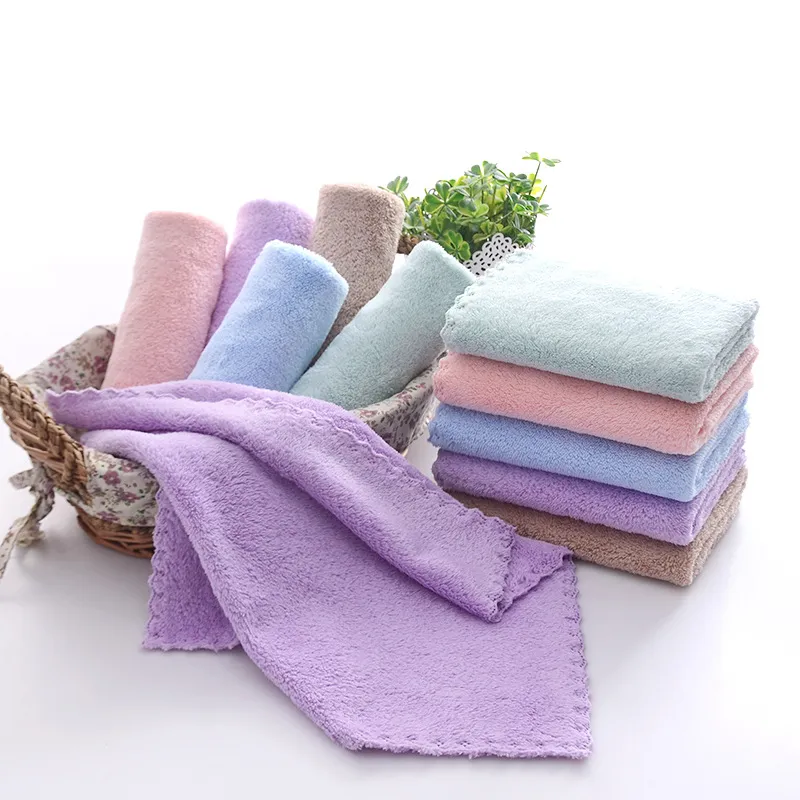 Asciugamano da cucina in vello di corallo 30x30 cm asciugamano per lavaggio per lavaggio ad assorbimento forte