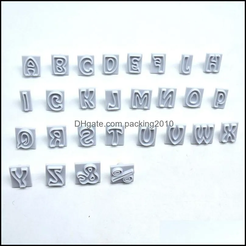 kitchen dining bar characters alphabet letters baking cake mold cookie fondant tool set cutter home supplies 64pcs/ & pastry tools