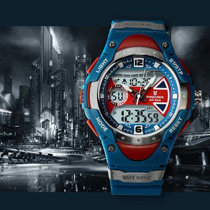 Zegarek na rękę mężczyzn cyfrowe zegarki przyczynowe modne sport zegarek na rękę Wodoodporną wodoodporną kwarcowy zegar renogio męski pasek prezent bokswristWatches
