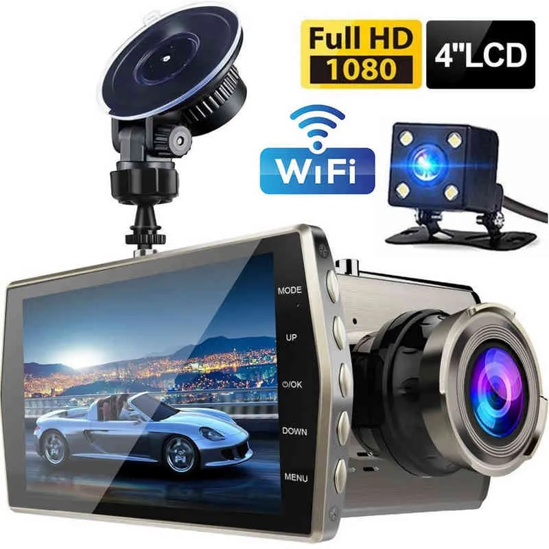 Auto Dvr Full Hd P Dash Cam Achteruitrijcamera Voertuig Videorecorder H Parking Monitor Nachtzicht GSensor Auto Dash Camera J220601