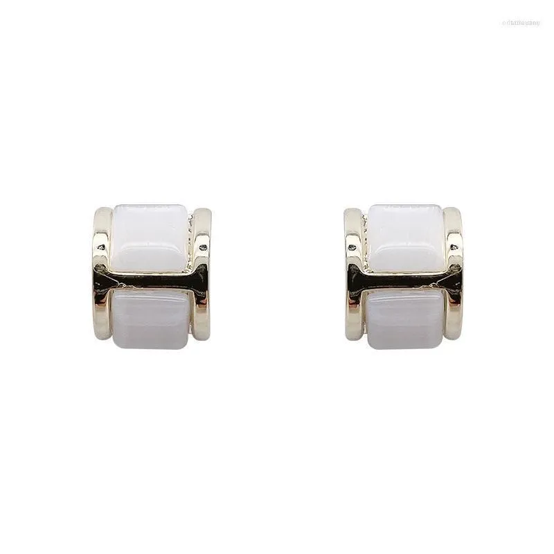 Stud Korea Design Fashion Jewelry Exquisite 14k Gold Plating Simple Opal Earrings Elegant Women's Daily AccessoriesStud ODET22 FARL22