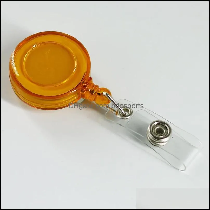 Retractable Lanyard ID Card Badge Holder Reels with Clip Keep Key Cell phone KeyChain Ring Reels 300pcs T1I2064 32 V2