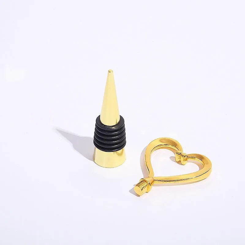 Champagne shape of love Metal Wine Bottle Stopper Kitchen Tools Rose Gold Silver Elegant Heart Lover Shaped