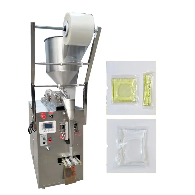 Machine à emballer automatique de pâte de remplissage pour l'huile d'olive sauce chili miel ketchup beurre d'arachide pâte multifonctionnelle pneumatique fabricant de sacs d'emballage liquide